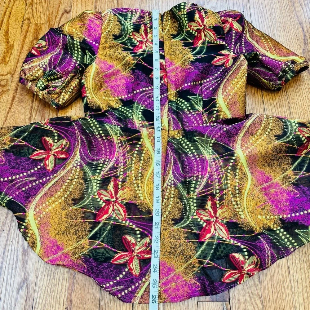 Tuckernuck babydoll square neck Puff short sleeves magenoto purple ankara blouse